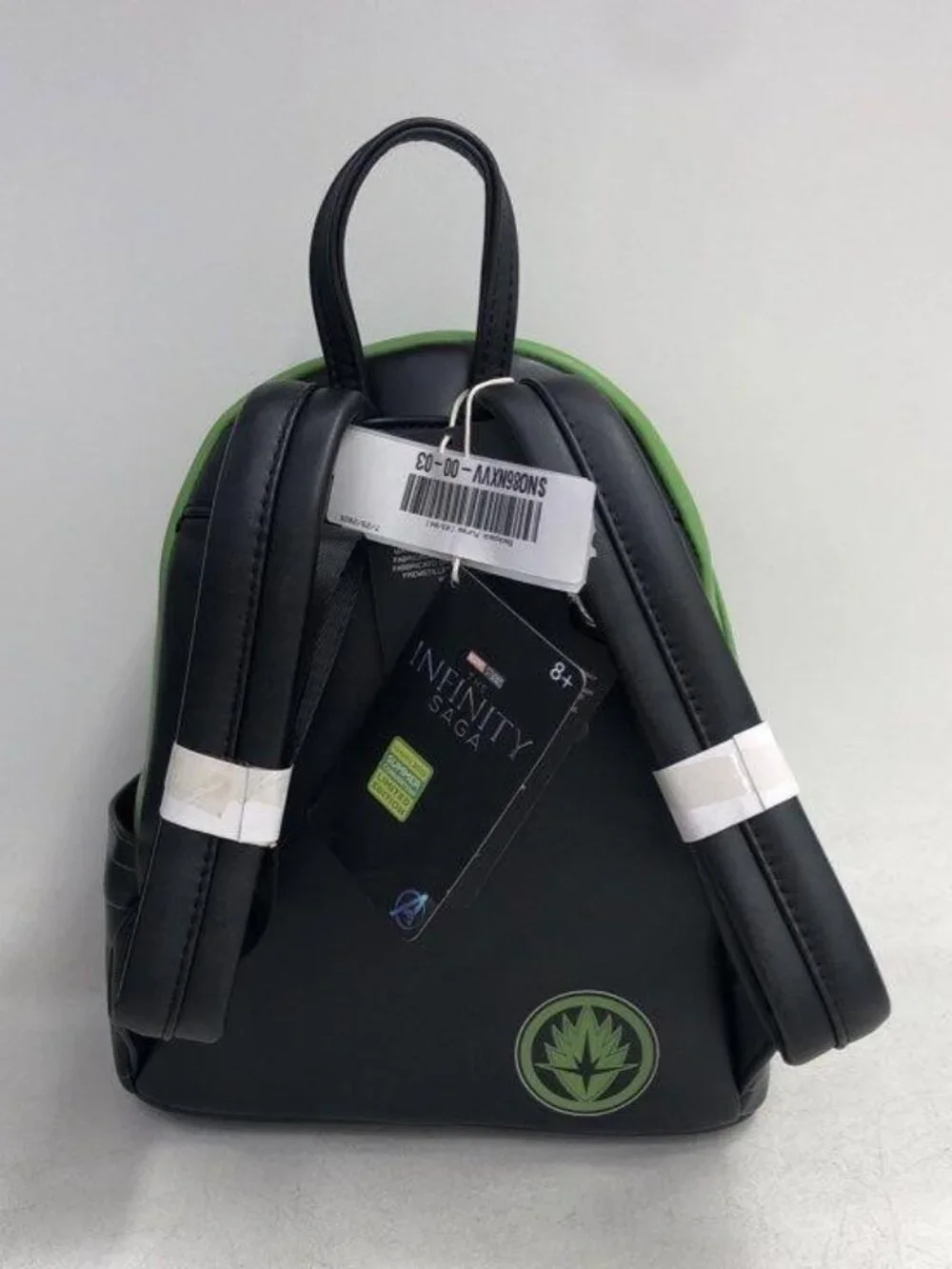 NWT Loungefly Marvel The Infinity Saga Gamora Glow-In-The-Dark Mini Backpack